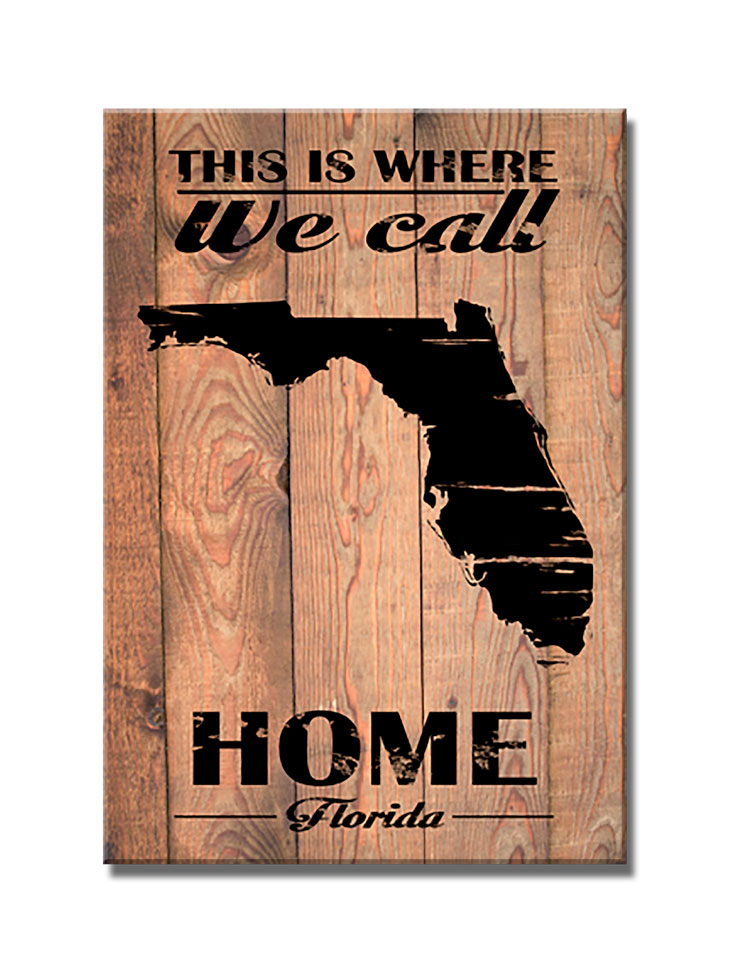 Home Florida, Home and Garden, Wood Print, 18 X 26 Inches