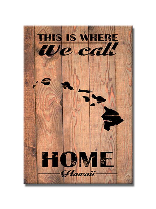 Home Hawaii, Home and Garden, Wood Print, 18 X 26 Inches