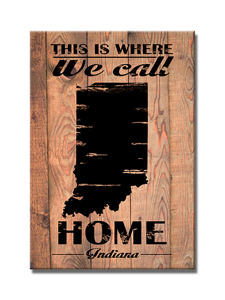 Home Indiana, Home and Garden, Wood Print, 18 X 26 Inches