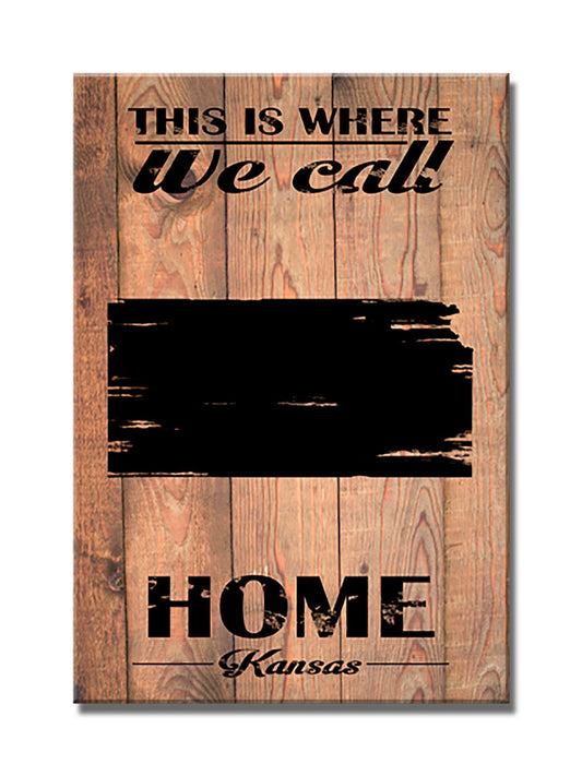 Home Kansas, Home and Garden, Wood Print, 18 X 26 Inches