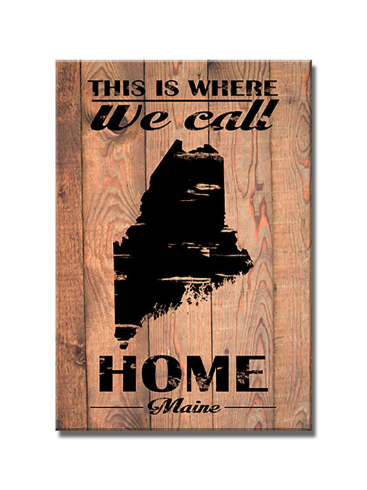 Home Maine, Home and Garden, Wood Print, 18 X 26 Inches