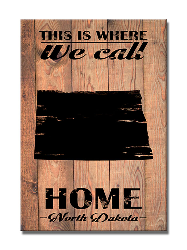 Home North Dakota, Home and Garden, Wood Print, 18 X 26 Inches