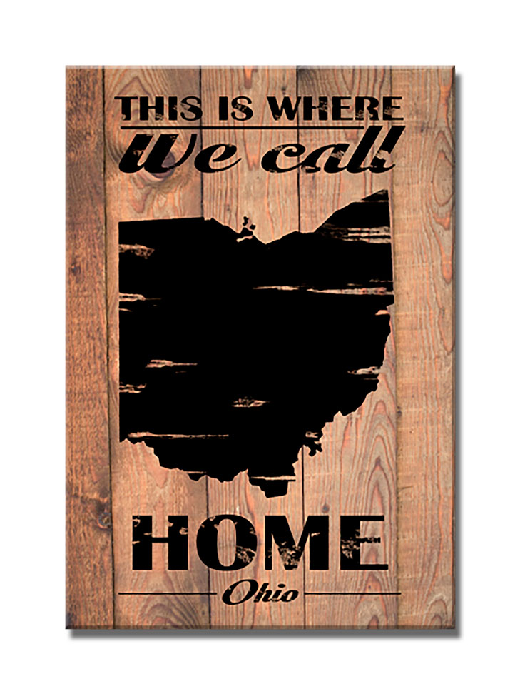 Home Ohio, Home and Garden, Wood Print, 18 X 26 Inches