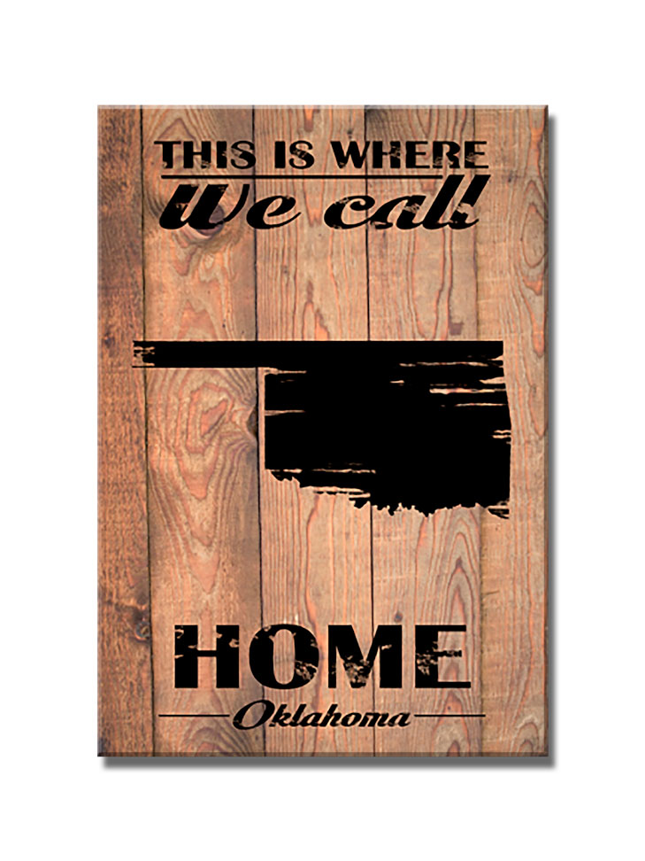 Home Oklahoma, Home and Garden, Wood Print, 18 X 26 Inches
