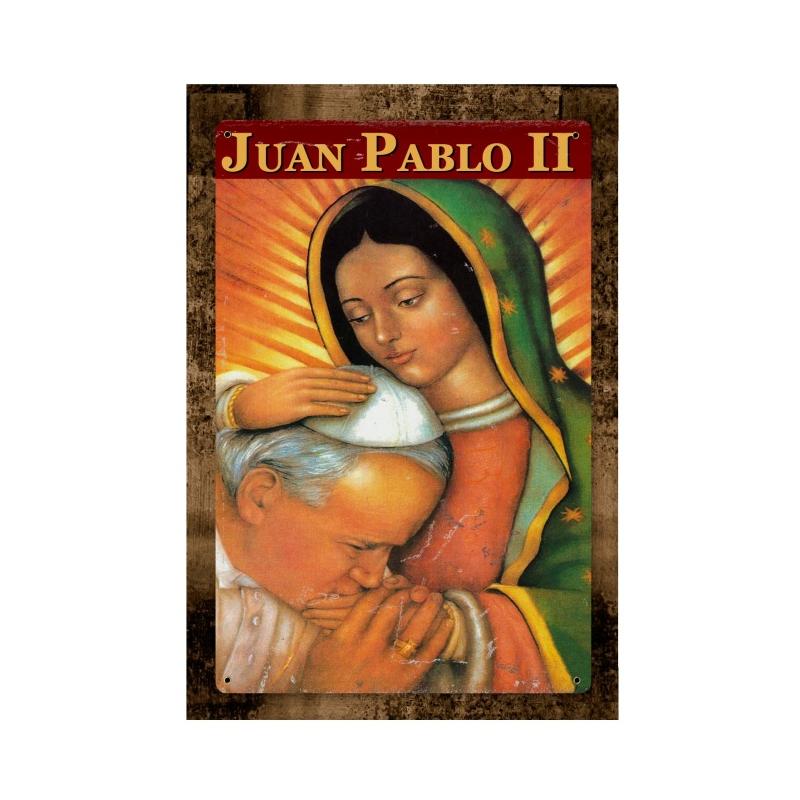 Juan Pablo II, Foreign Language, Wood Frame, 12 X 18 Inches