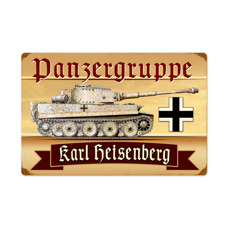 Panzer Gruppen, Personalized, Vintage Metal Sign, 24 X 16 Inches