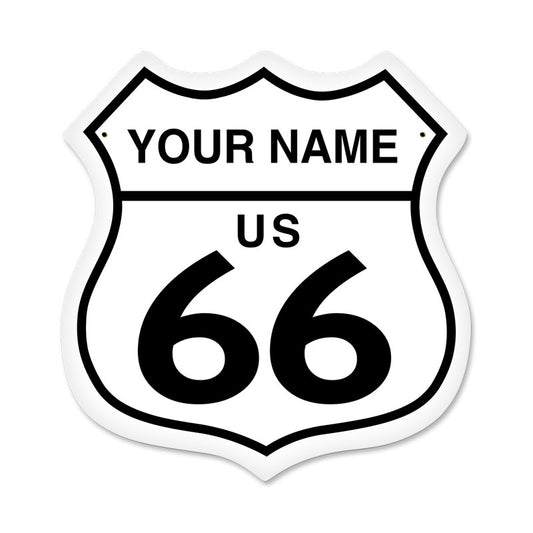 Route 66, Street Signs, Shield Metal Sign, 15 X 15 Inches