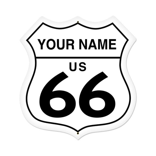 Route 66, Street Signs, Shield Metal Sign, 28 X 28 Inches
