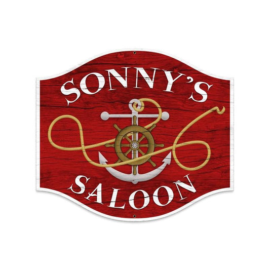 Sailor Saloon Tavern Personalized, Personalized, Custom Metal Shape, 18 X 16 Inches