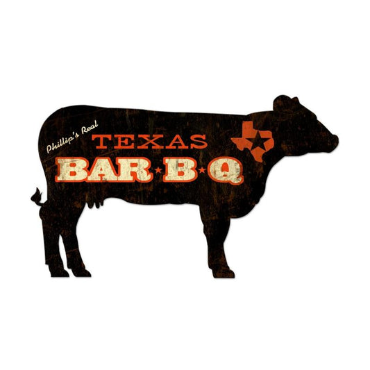 BBQ Cow Personalized, Personalized, Custom Metal Shape, 28 X 16 Inches