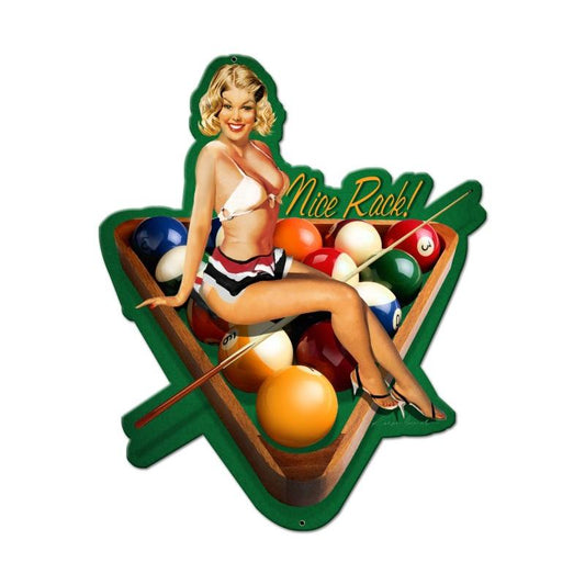 Nice Rack, Pinup Girls, Custom Metal Shape, 19 X 24 Inches