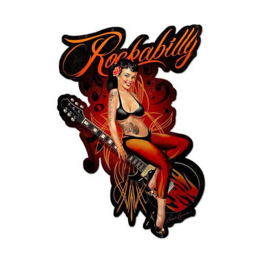 Rockabilly, Pinup Girls, Custom Metal Shape, 16 X 24 Inches