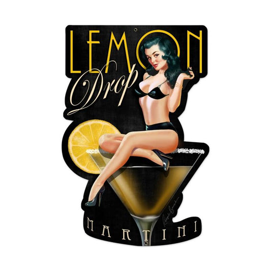 Lemon Drop, Pinup Girls, Custom Metal Shape, 16 X 24 Inches