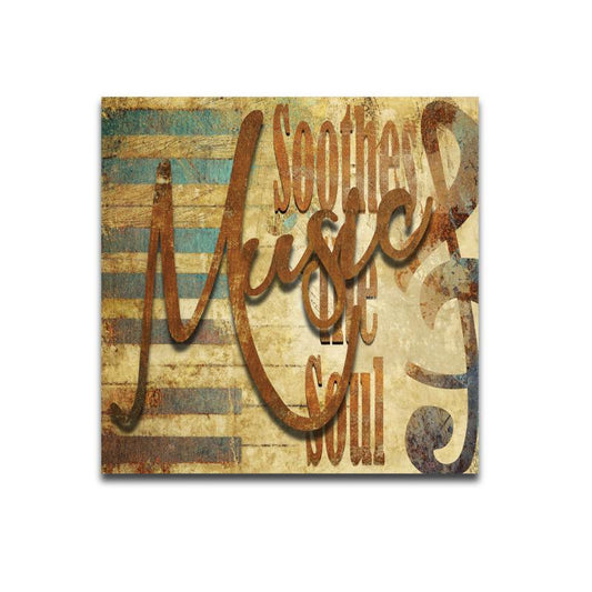 MUSIC SOOTHES THE SOUL - 3D, Blog, Custom Metal Shape, 24 X 24 Inches