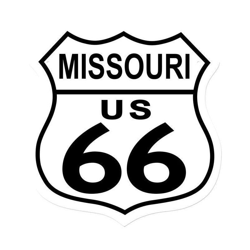 Route 66 Missouri, Street Signs, Shield Metal Sign, 15 X 15 Inches