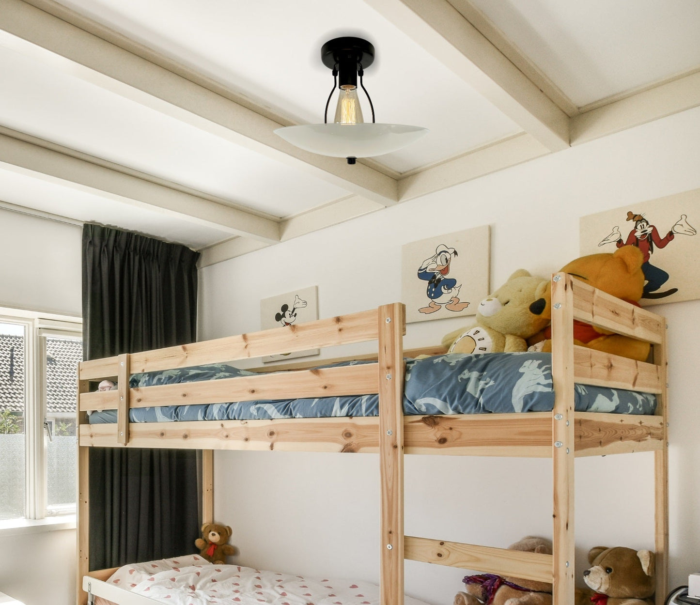 Retro Mid Century Glass Ceiling Light