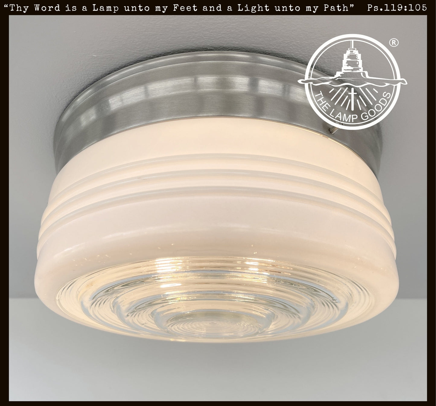 Retro DRUM 1960's Flush Mount Ceiling Light