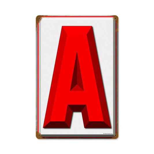 A, Food and Drink, Vintage Metal Sign, 12 X 18 Inches