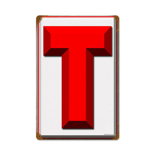 T, Food and Drink, Vintage Metal Sign, 12 X 18 Inches