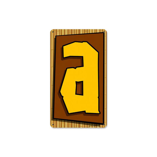 Tiki Letter A, Home and Garden, Metal Sign, 8 X 14 Inches