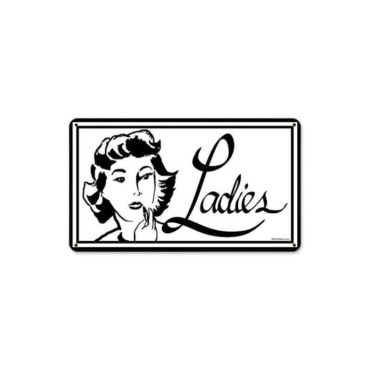 Ladies, Metal Sign, Metal Sign, 8 X 14 Inches
