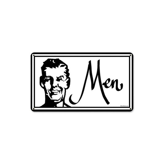Men, Metal Sign, Metal Sign, 8 X 14 Inches