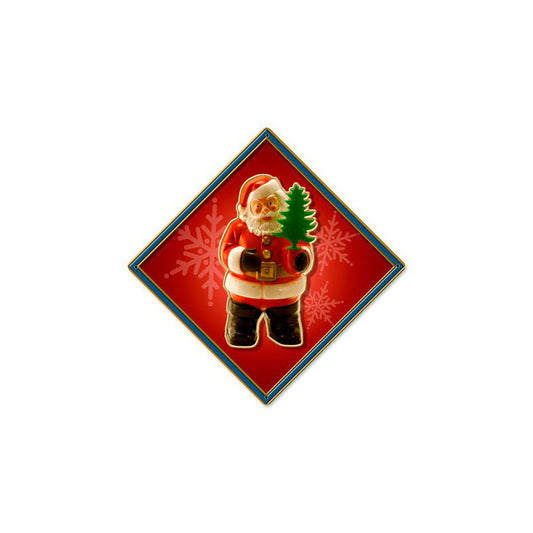 Santa Tree, Metal Sign, Metal Sign, 12 X 12 Inches