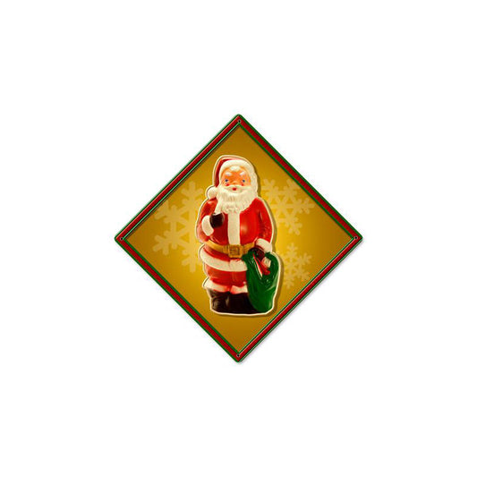 Santa Bag, Metal Sign, Metal Sign, 12 X 12 Inches