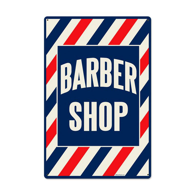 Barber Shop, Metal Sign, Metal Sign, 24 X 16 Inches