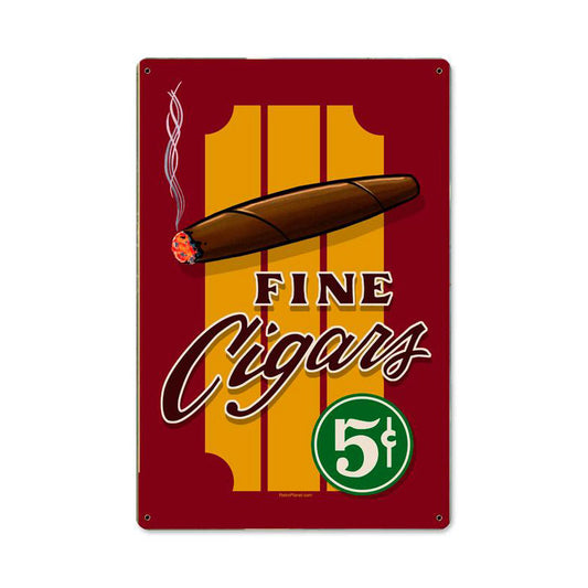 Cigars, Metal Sign, Metal Sign, 18 X 12 Inches