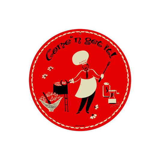 Cookout, Home and Garden, Round Metal Sign, 14 X 14 Inches