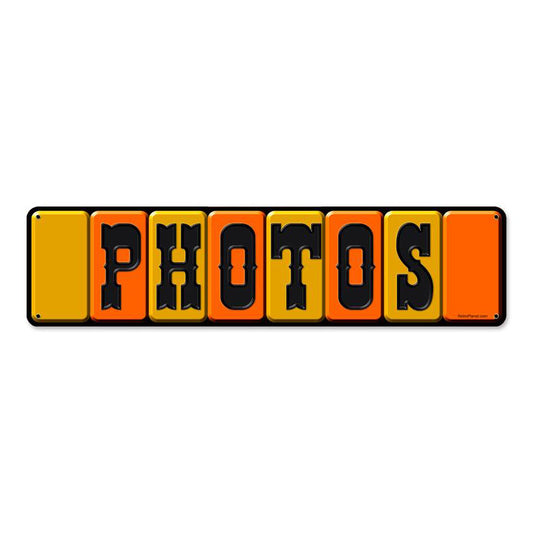 Photos, Metal Sign, Metal Sign, 5 X 20 Inches
