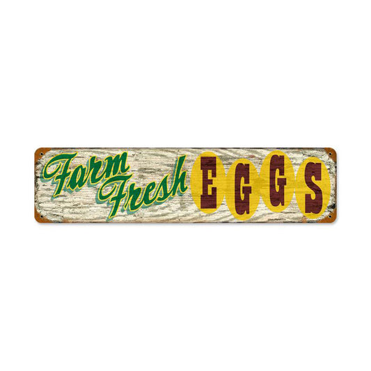 Farm Fresh Egg, Food and Drink, Vintage Metal Sign, 5 X 20 Inches