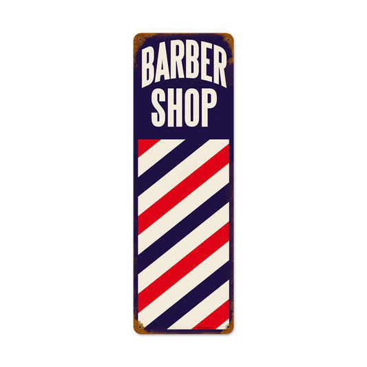 Barber Pole, Metal Sign, Metal Sign, 8 X 24 Inches
