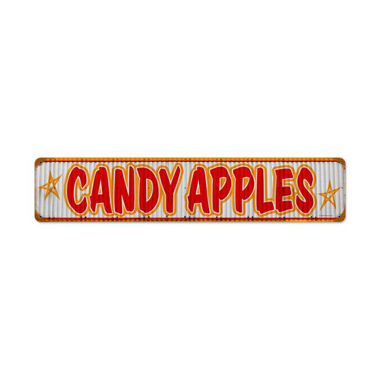 Candy Apples, Food and Drink, Metal Sign, 28 X 6 Inches