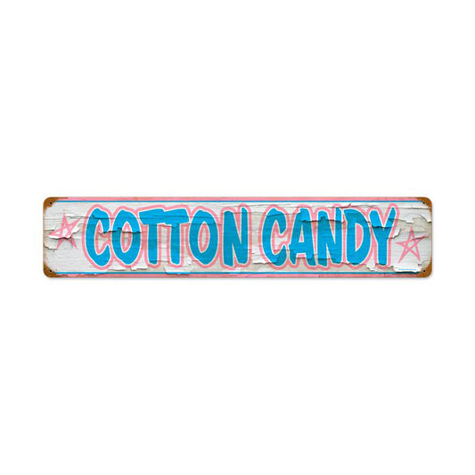 Cotton Candy, Food and Drink, Metal Sign, 28 X 6 Inches