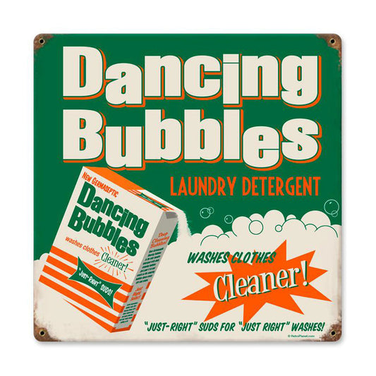 Dancing Bubbles, Home and Garden, Metal Sign, 12 X 12 Inches