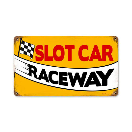 Slot Car, Metal Sign, Metal Sign, 8 X 14 Inches