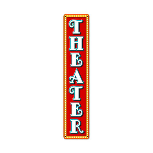 Theater, Metal Sign, Metal Sign, 28 X 6 Inches