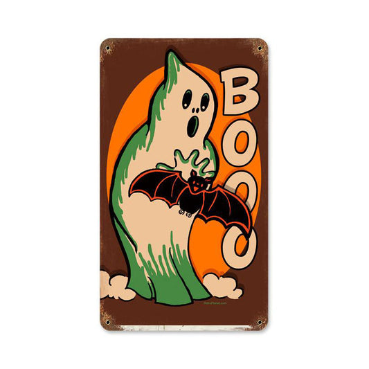 Halloween Ghost, Metal Sign, Metal Sign, 8 X 14 Inches