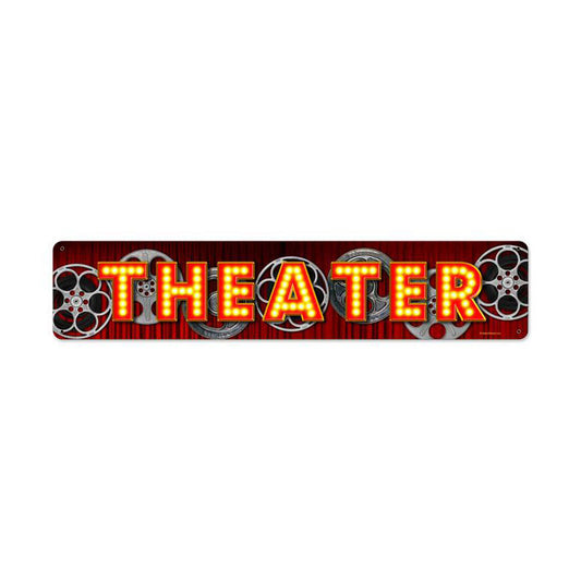 Theater, Metal Sign, Metal Sign, 28 X 6 Inches