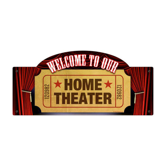 Home Theater, Other, Metal Street Sign, 17 X 7 Inches