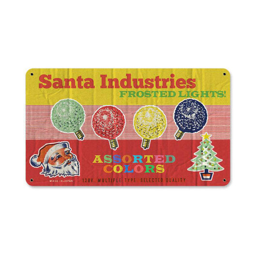 Frosted Lights, Metal Sign, Metal Sign, 8 X 14 Inches