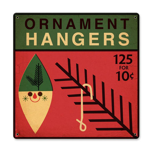 Ornament Hangers, Metal Sign, Metal Sign, 12 X 12 Inches