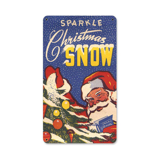 Sparkle Snow, Metal Sign, Metal Sign, 8 X 14 Inches
