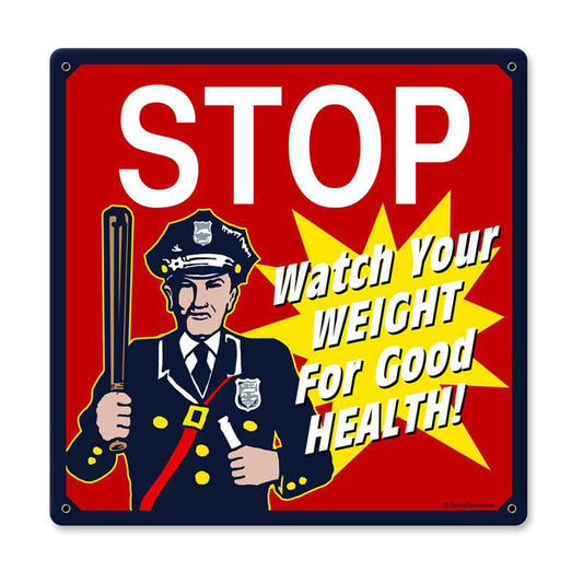 Stop Cop, Metal Sign, Metal Sign, 12 X 12 Inches