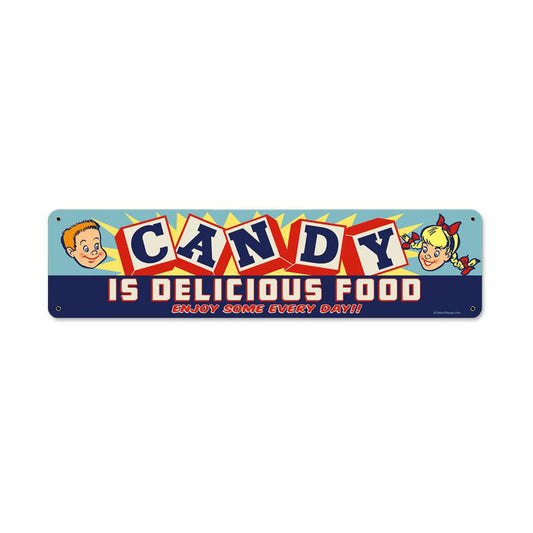 Candy, Food and Drink, Metal Sign, 20 X 5 Inches