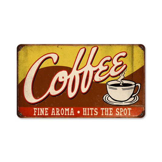 Coffee, Food and Drink, Vintage Metal Sign, 14 X 8 Inches