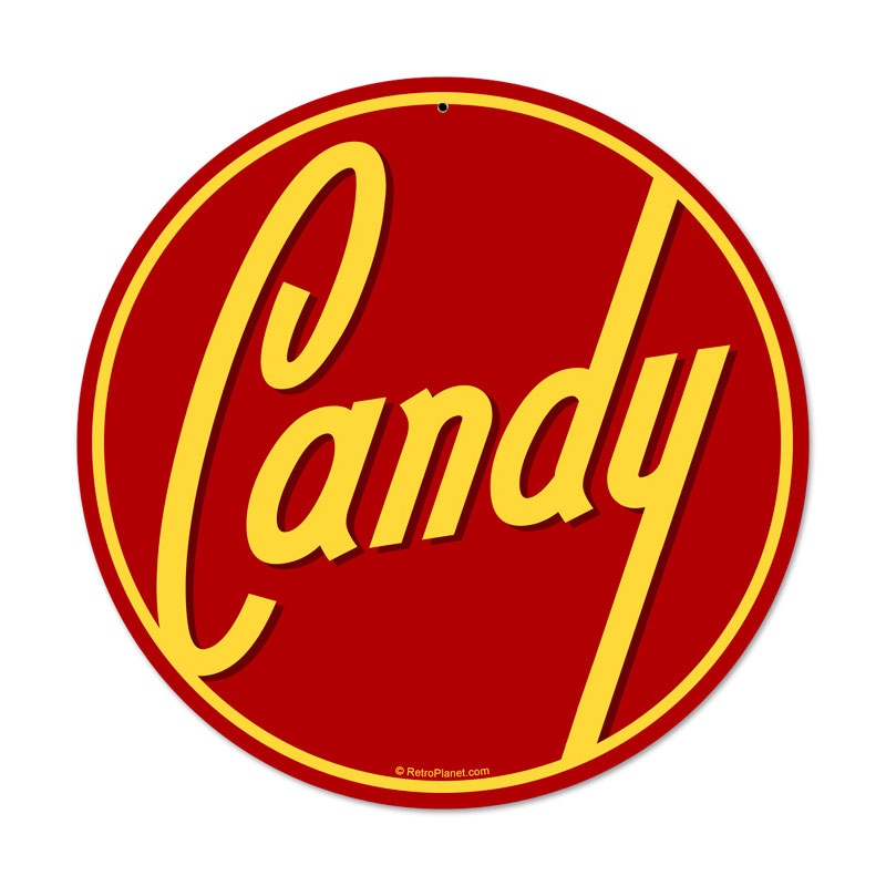 Candy, Food and Drink, Vintage Metal Sign, 14 X 14 Inches