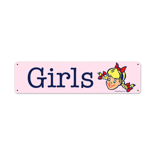 Girls, Home and Garden, Metal Sign, 20 X 5 Inches